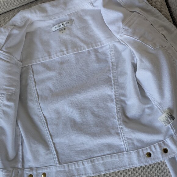 White Cropped Lightweight Cotton Jacket, S - Picture 13 of 14